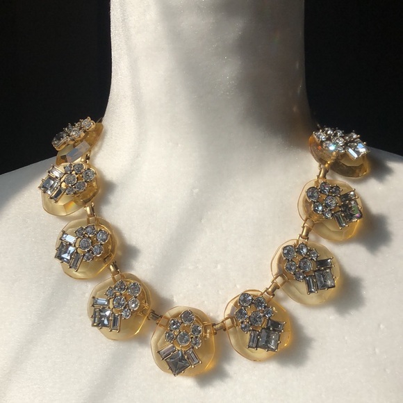 J Crew Crystal & Yellow lucite Necklace - Picture 9 of 9
